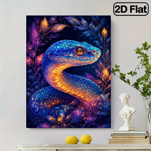 500-piece vertical paper jigsaw puzzle - Mysterious Snake, suitable for family leisure and entertainment, Halloween, Thanksgiving, Christmas, size 15*20.5 inches