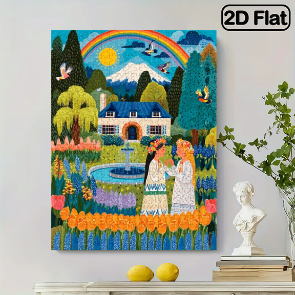 500 pieces of "Beautiful Forest" paper jigsaw puzzle, DIY home decoration, designed for birthdays, Halloween, Thanksgiving, Easter and other occasions for family fun puzzles