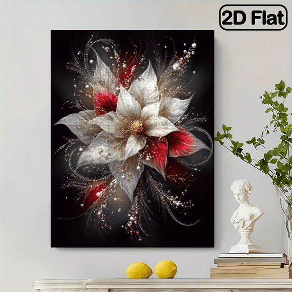 500 pieces Paper Jigsaw Puzzle 14.9x20.4in Interwoven Dream Floral Design Ideal for Bedroom and Bathroom Wall Decoration, Brain Challenge, Challenging Decorative Gift