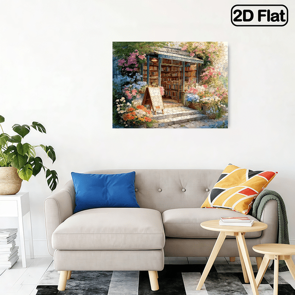 500 pieces of "Retro Bookstore" paper jigsaw puzzles, DIY home decorations, designed for birthdays, Halloween, Thanksgiving, Easter and other occasions for family fun puzzles
