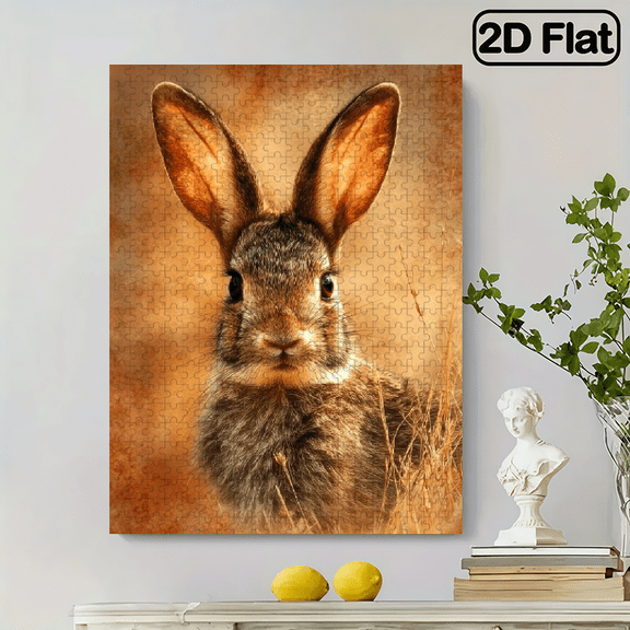 500 pieces of animal puzzle. A kangaroo staring at the camera. Interesting puzzle game. Educational toys. Unique creativity. The ideal gift for animal enthusiasts. 20.4 * 14.9 inches.