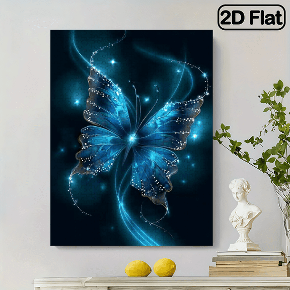 500 pieces of insect puzzle. A butterfly pattern emitting blue light in the darkness. Interesting puzzle game. The ideal gift for a friend. 20.4 * 14.9 inches.