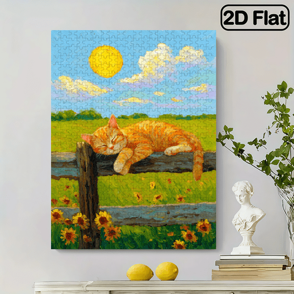 500 pieces of cat puzzle. Interesting puzzle game. Educational toys. Unique creativity. The ideal gift for cat lovers. 20.4 * 14.9 inches.