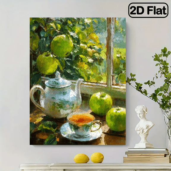 500 pieces of vertical paper jigsaw puzzle - Fresh Still Life, with dimensions of 15 x 20.5 inches.
