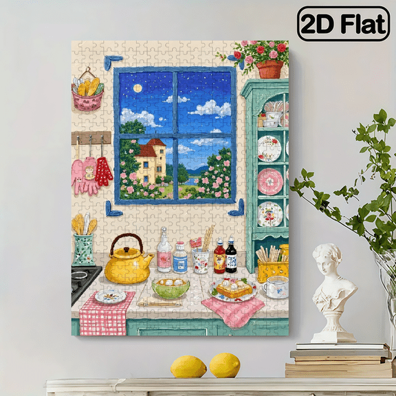 500 pieces of vertical paper jigsaw puzzle - for cooking in the kitchen, size 15*20.5 inches.