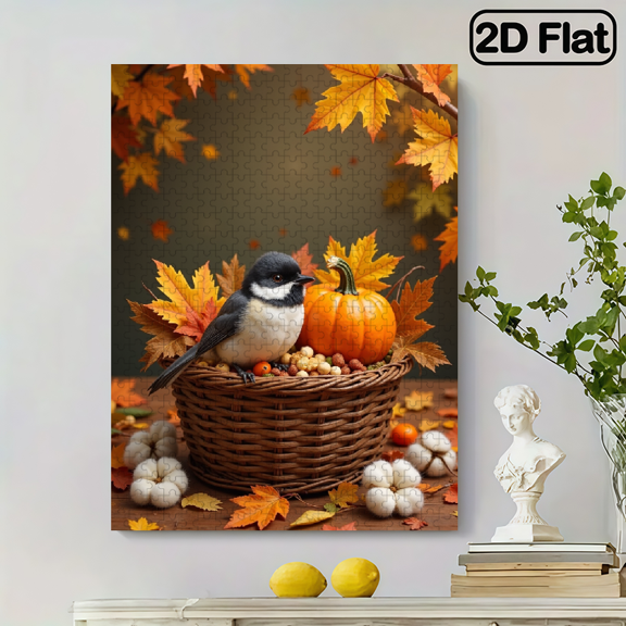 500 pieces of vertical paper jigsaw puzzle - playful squirrels, size 15 x 20.5 inches.