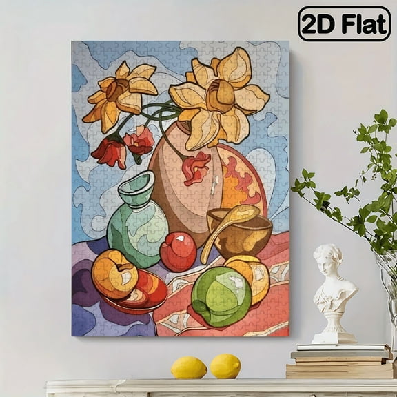 500 pieces of vertical paper jigsaw puzzles - abstract art, with dimensions of 15 x 20.5 inches.