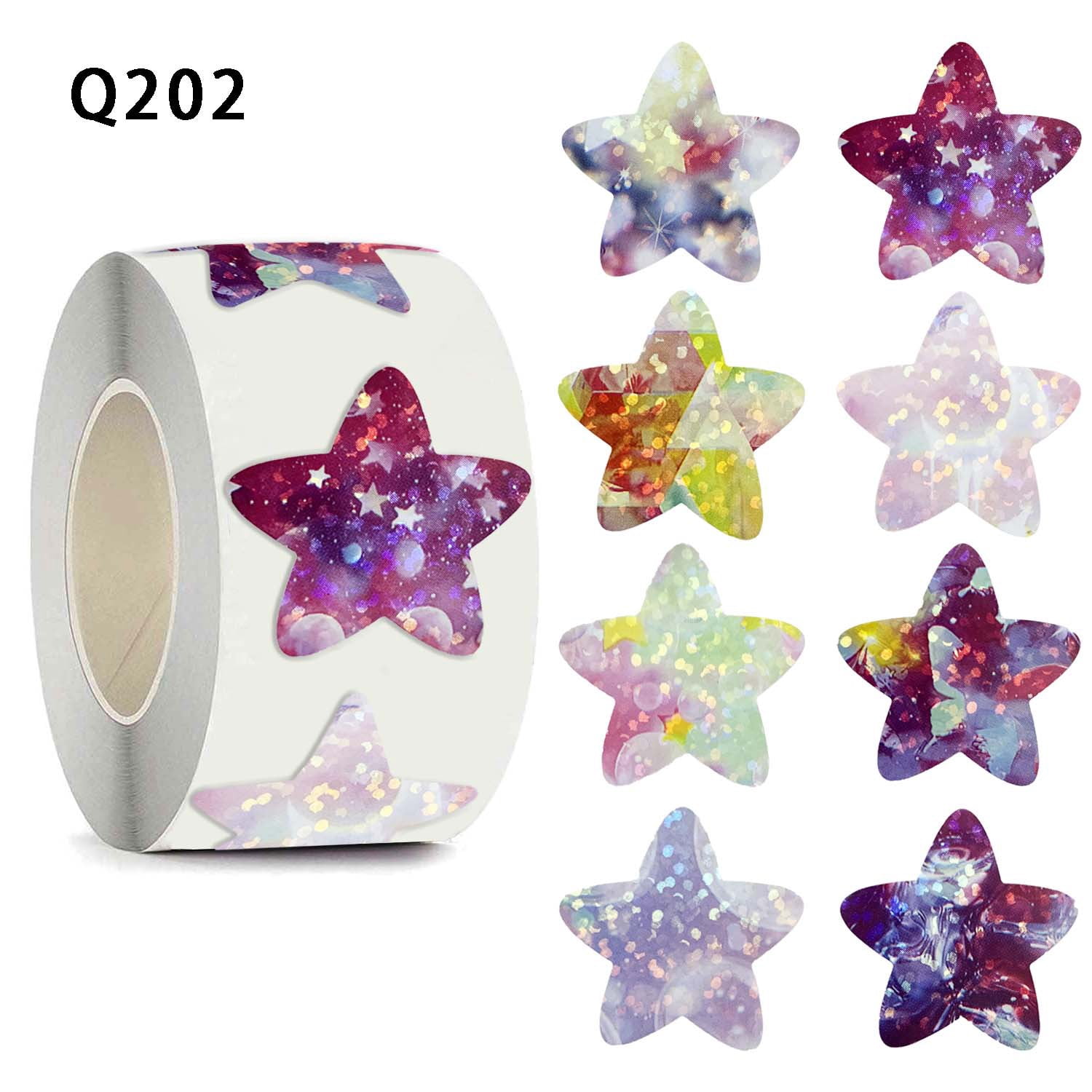 500/roll 2.5cm roll pack of self-adhesive star space stickers for ...