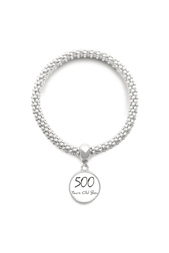 500 years old Boy Age Sliver Bracelet Pendant Jewelry Chain Adjustable Bangle