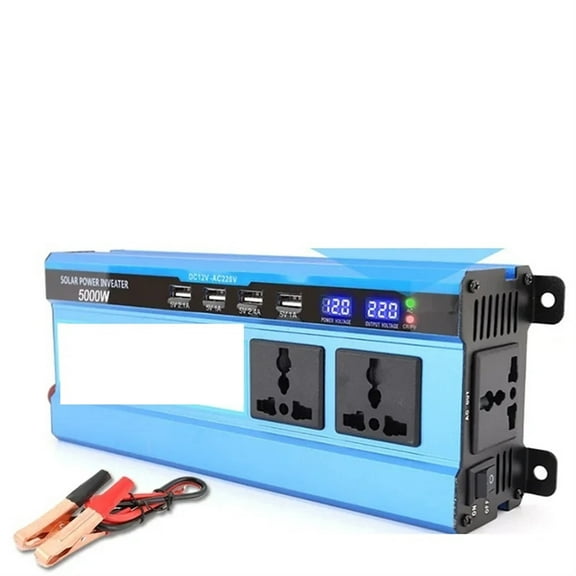 5000/4000/3000W Modified Sine Wave Power Inverter 4USB Double LCD Display DC 12V/24V TO AC Voltage Transformer Power Inverter ,Protect Your Appliances