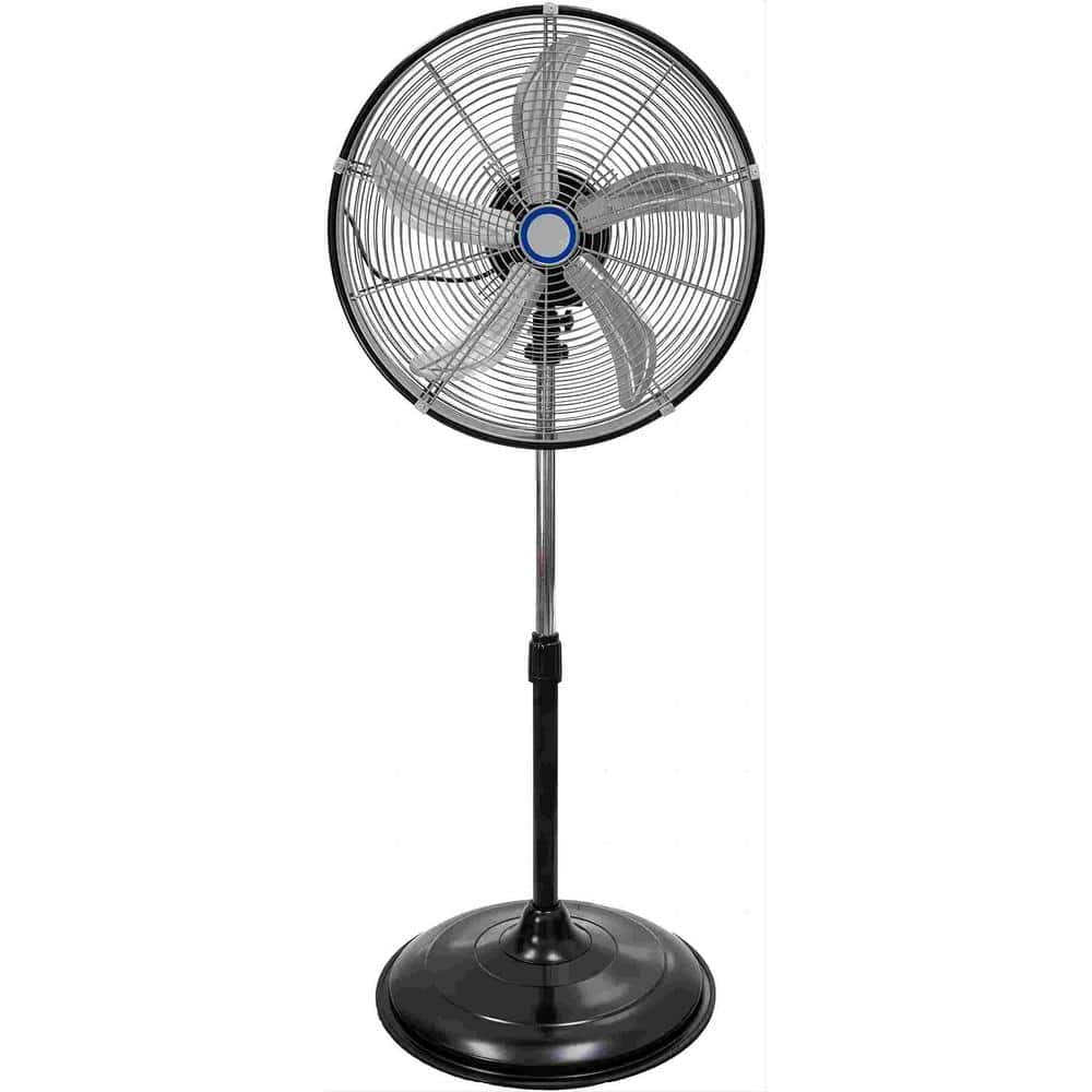5000 CFM 20 In High Velocity Pedestal Oscillating Fan With Drum Head stratus-black-torsion-youth-bicycle-6-speed-v-brakes-20-in-black