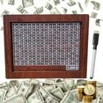 thumbnail image 1 of 5000 Cash Vault Wooden Savings Box, Cash Saver Box, Wooden Cash Saver Money Box, Money Saving Box, Piggy Bank for Adults, Wooden Money Box with Money Target and Numbers (Dark Brown), 1 of 7