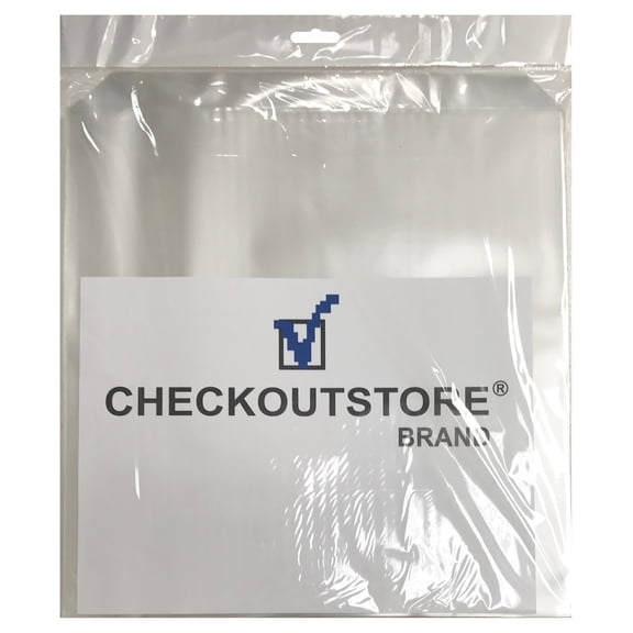 5000 CheckOutStore Clear Plastic CPP with Flap for 12" LP Vinyl Record Album Covers (Outer Sleeves)