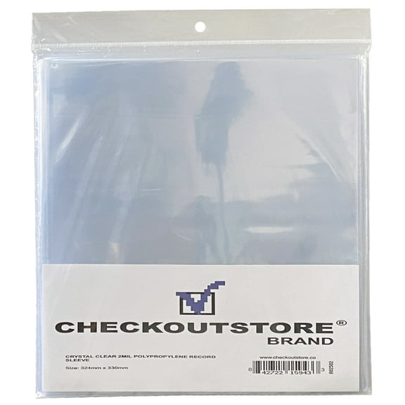 5000 CheckOutStore Clear Plastic OPP for 12" LP Vinyl Record Album Covers (Outer Sleeves)