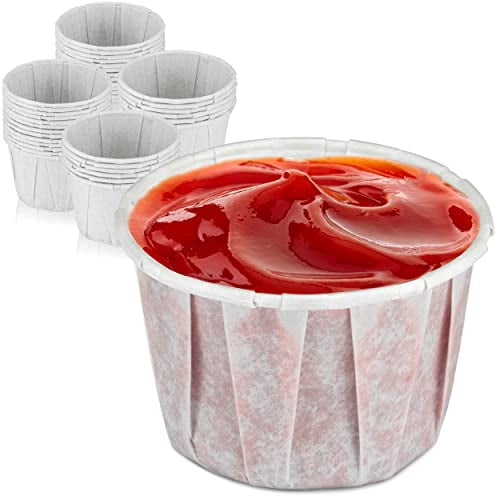 [5000 Pack] 2 oz Paper Souffle Portion Cups for Condiments Samples