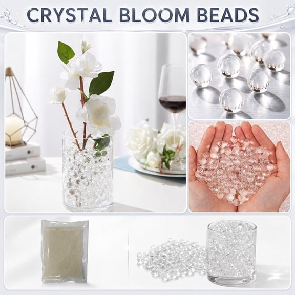 5000 Pack Clear Water, for Vases, Eco Gel Balls, Small Splatter Balls, Expands to 0.5 Inch Diameter, Safe for Vase Decor and Craft Projects