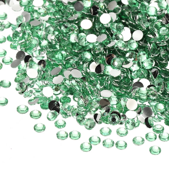 5000-Pack Resin Flatback Rhinestone, 4mm Flat Back Rhinestones Crystals Bulk for Crafts/Clothes/Nail Decoration [Light Green]