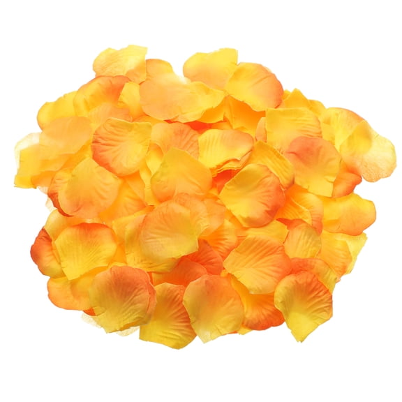 5000 Pcs Silk Fake Flower Petals for Wedding, Artificial Rose Petals Bulk for Wedding Confetti Petals(Gradient Yellow)