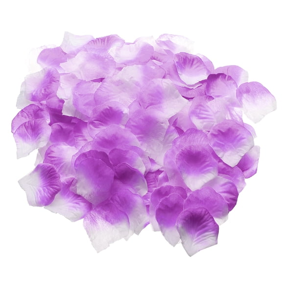 5000 Pcs Silk Fake Flower Petals for Wedding, Artificial Rose Petals Bulk for Wedding Confetti Petals(Purple White)