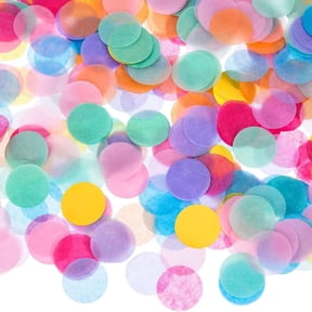 5000 Pieces Multicolor Paper Confetti, Biodegradable Wedding Table Confetti, Round Paper Tissue Circles for Birthday, Balloon, Anniversaries, Festive Events, Party Decoration