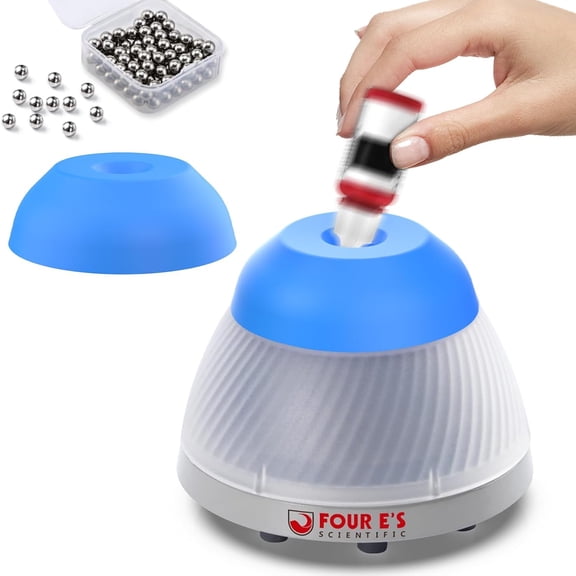 5000 RPM Vortex Mixer Paint Shaker, Fast Mixing Touch Mode for Model Paints, Lash Extensions Adhesive, Nail Polish,Include Extra Silicone Cap & 100 Pcs Stainless Steel Mixing Balls