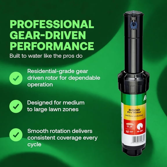 5000 Rotor Sprinkler Head 6-Pack with Nozzle Tree & Screwdriver Tool for Efficient Lawn Watering