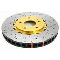thumbnail image 1 of 5000 Series Rotor Assembled with Gold Hat for 2003-2005 Evolution 8 by 9 Front Drilled & Slotted - 2 Piece, 1 of 1