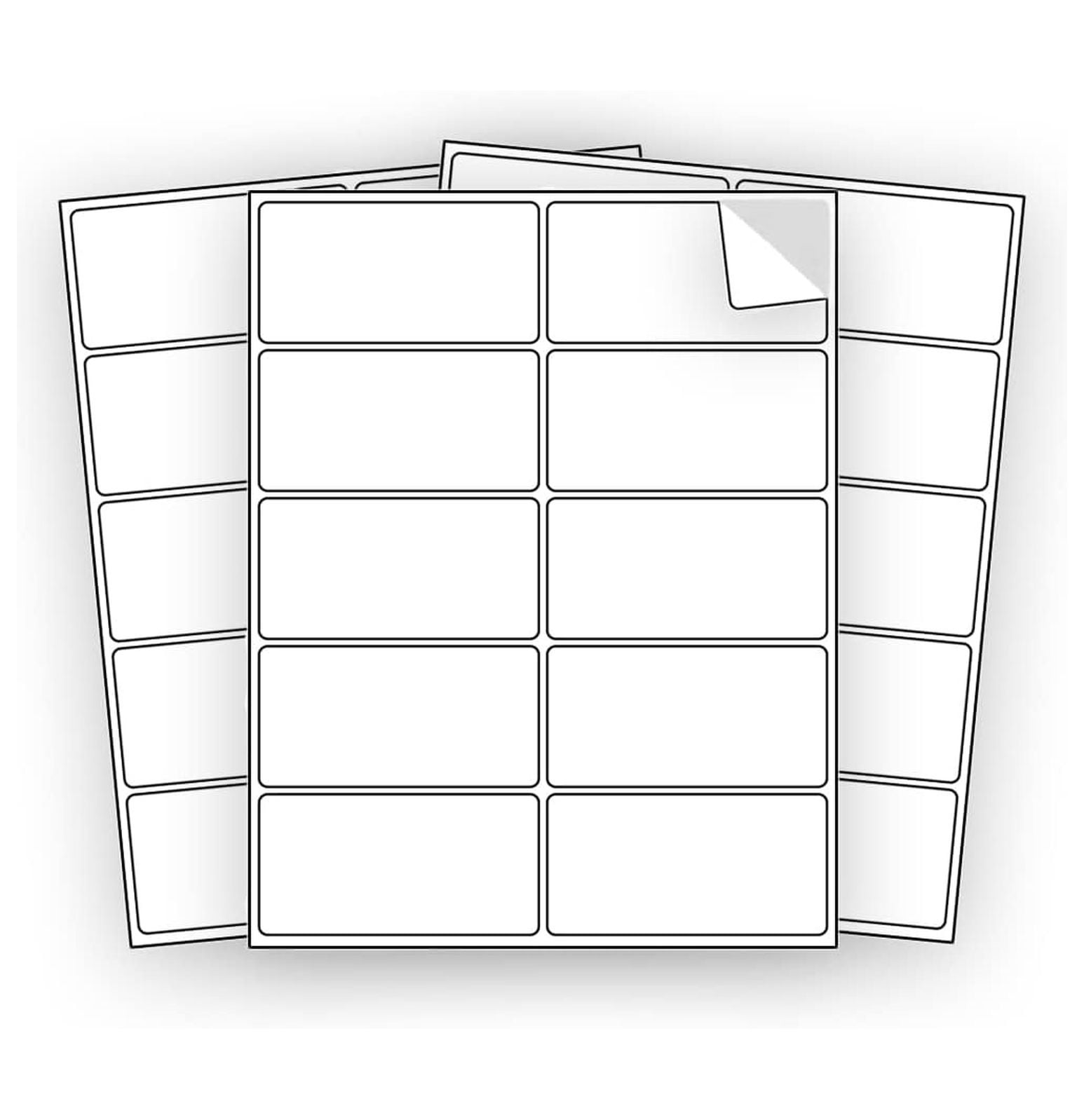5000 Shipping Labels 4 x 2 inches Mailing Address Blank White Self Adhesive for Laser Inkjet Printer 4x2 Standard Half Sheet Size