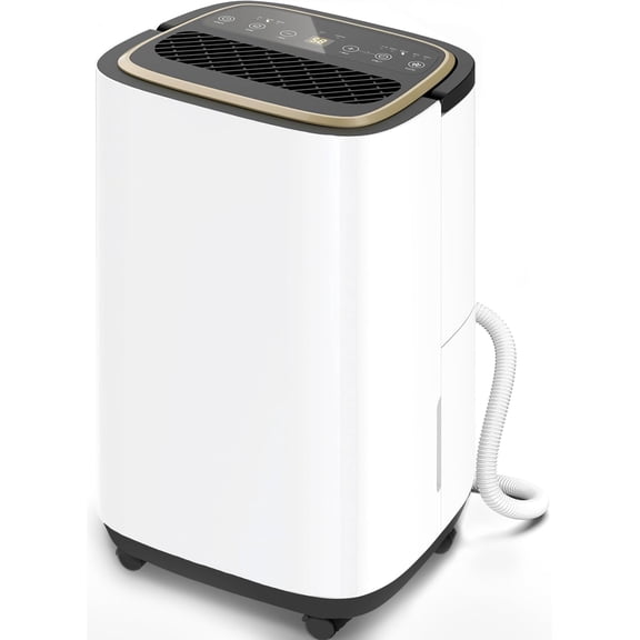 5000 Sq.Ft Dehumidifier for Basement with Drain Hose, 52 Pint Lar Best Compressor Dehumidifiers Home or Gara, Smart Humidity Control, 24H Timer & Child Lock, Ideal Rooms, Gara