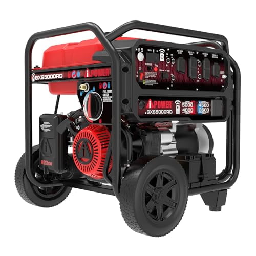 5000-Watt Remote Start Gas Propane Powered Portable Generator with 223cc OHV Engine and CO Sensor Shutdown