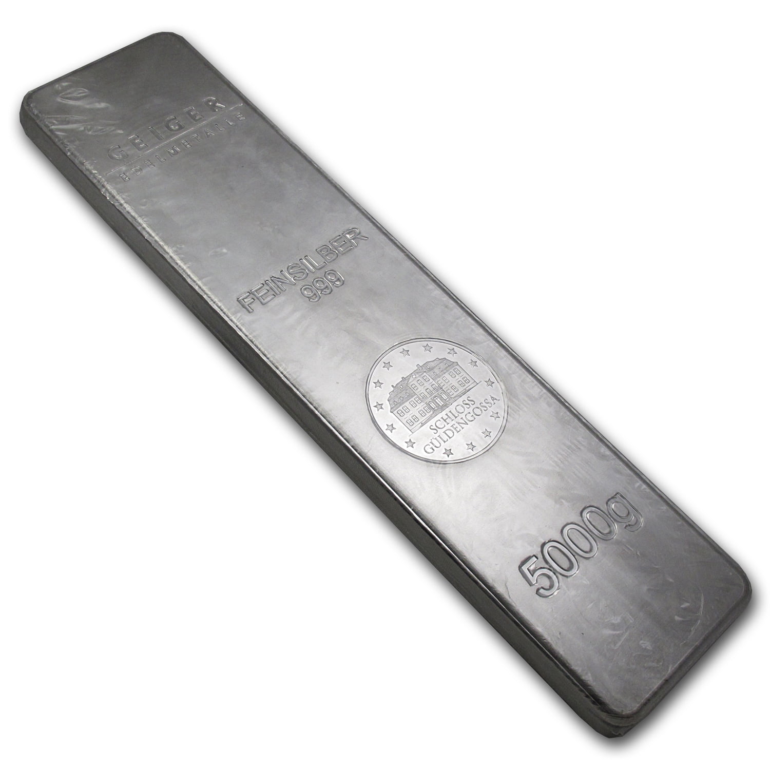 5,000 gram Silver Bar - Geiger (Security Line Series 5,000 gram Silver Bar - Geiger (Security Line Series