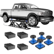 5000 lb Portable Car Lift Hydraulic Quick Jack with Dual Safety Locks and Extension Plates