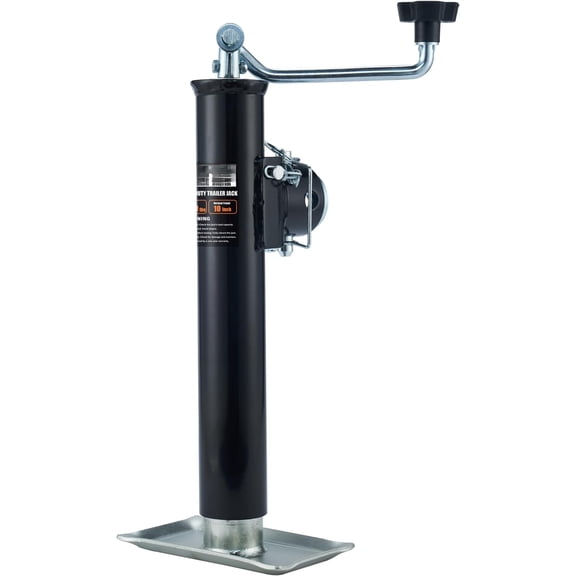 5000 lb Weld- Pipe Swivel Trailer Jack, 10" Lift Trailer Jack with Footplate, Suitable for RVs, , Multi-Purpose , and Camping