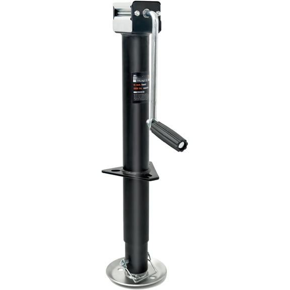 5000 lbs A-Frame Trailer Jack - Side Wind Jack with 15" Vertical Travel, Adjustable Drop - Heavy Duty Trailer Tongue Jack for Horse, Utility, RV, Yacht,Travel