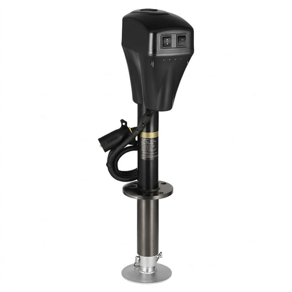 5000 lbs Electric Trailer Jack, Heavy Duty RV Power Tongue Jack with 7-Pin Connector, Manual Crank & Weatherproof Cover, 10"-28.3" Lift for Trailers, Campers, RVs