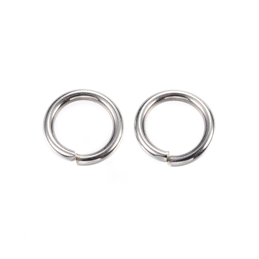 5000 pc Non-304 Stainless Steel Jump Rings Open Jump Rings Stainless Steel Color 10x1.5mm Inner Diameter: 7mm 15 Gauge