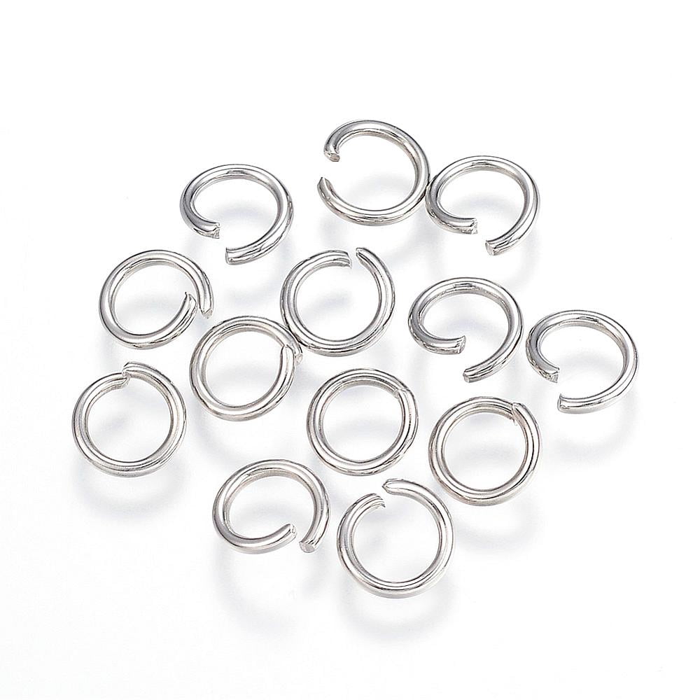 5000 pc Resistant 304 Stainless Steel Open Jump Rings Round Stainless Steel Color 8x1.2mm 17 Gauge Inner Diameter: 5.5mm