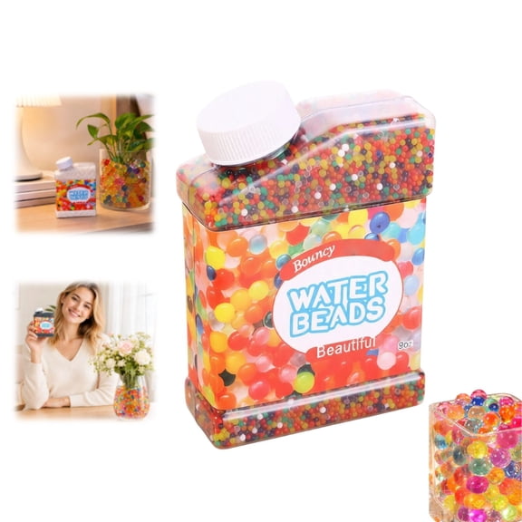 50000 PCS Multicolor Water Beads Vase Fillers, Non Toxic Colorful Bouncy Gel Balls for Wedding Centerpieces, Floating Candles, Floral Arrangement and Winter Holiday Decor