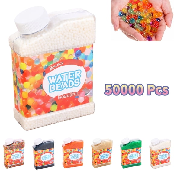 50000 Pcs White Vase Filler Beads Christmas Decoration, Wedding Centerpiece, Floating Candles, Floral Decoration,White
