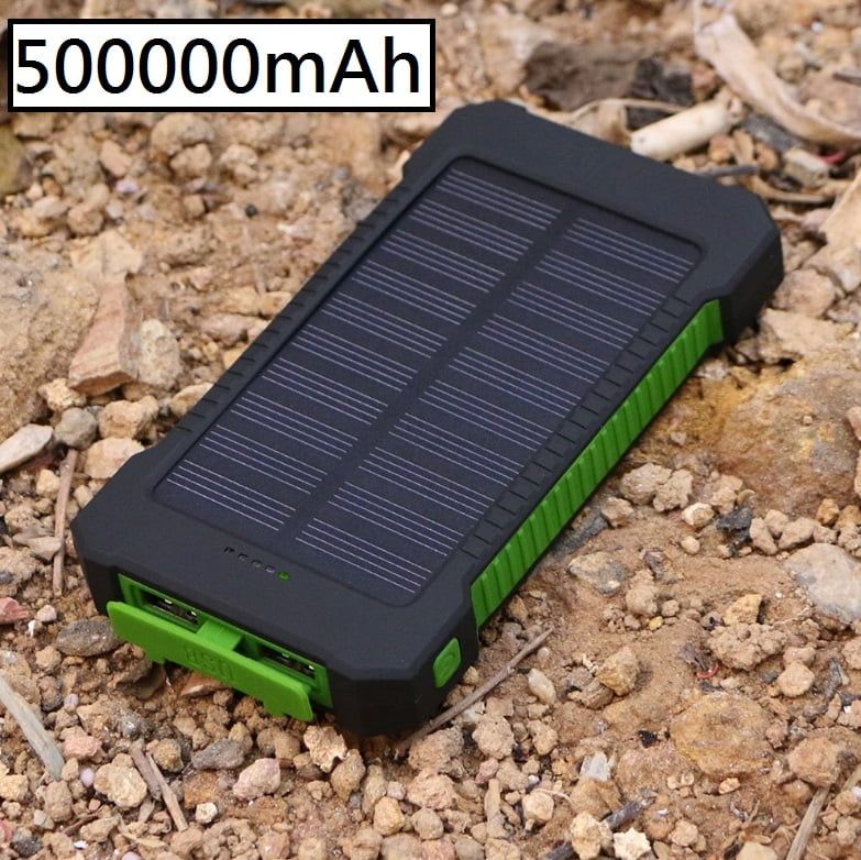 500000mAh Chargeur de batterie solaire portable double USB Banque d'énergie  solaire pour téléphone USA