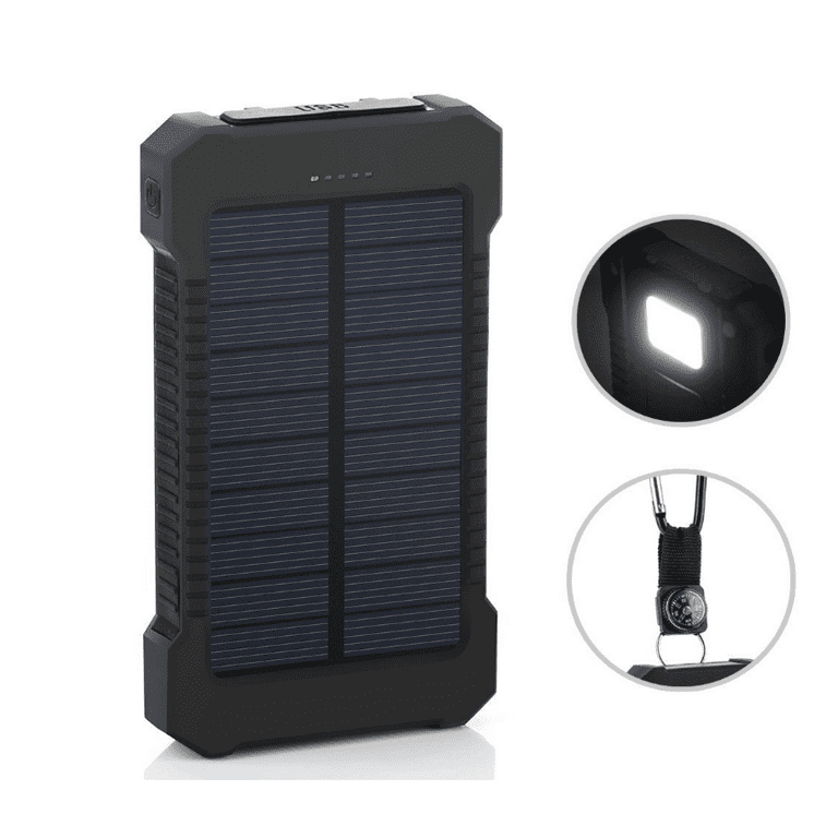 Portable 500000mah Dual-USB powerbank Waterproof Solar Power Bank for all  Phone Universal Charger Batteries Not