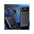 thumbnail image 1 of 50000mAh 120W Slim Super Fast External Portable Power Bank Backup Battery Charger For Cell Phone, Smartphones, Tablets, With LED Power Display, 1 of 11