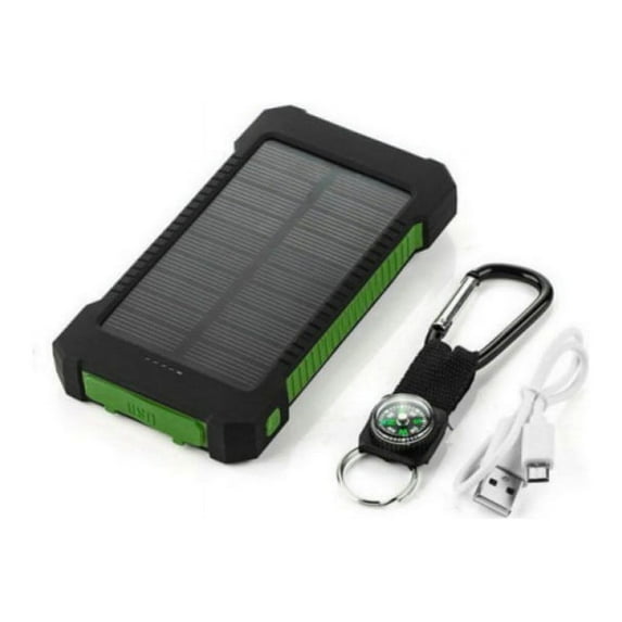 50000mAh Dual-USB Waterproof Solar Power Bank Portable LED LCD Battery Charger, Inputs Huge Capacity Phone Charger for Smartphones