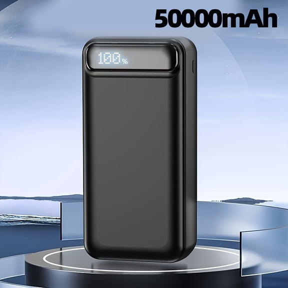 50000mAh External Battery Portable Charger, USB Power Bank 22.5W, PD3.0 Quick Charge Function, 3 Inputs And 3 Outputs, Outdoor Emergency Backup Battery Pack