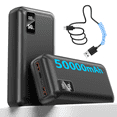 thumbnail image 1 of 50000mAh High-Capacity Fast Charging Power Bank, LED Digital Display Portable Phone Charger, Emergency Power Supply for Camping and Outdoor Travel, 1 of 9