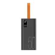 50000mAh High Capacity Power Bank, 30W Fast Charging Portable Charger PD&QC 3.0, 5 Output 2 Input Large Powerbank with LED Display USB C Battery Pack Charger Portable for Outdoor Camping Travel