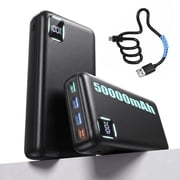 Tilnce 50000mAh Power Bank 30W PD Fast Charging Portable Charger with 4 Outputs Battery for iPhone 17 16 15 14 Samsung Galaxy Camping