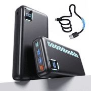 Tilnce 50000mAh Power Bank 30W PD Fast Charging Portable Charger with 4 Outputs Battery for iPhone 17 16 15 14 Samsung Galaxy Camping