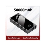50000mAh Power Bank with LED Display & Flashlight, Portable Charger for iPhone/Android Phones, Outdoor Camping Travel Emergency Backup Battery Pack