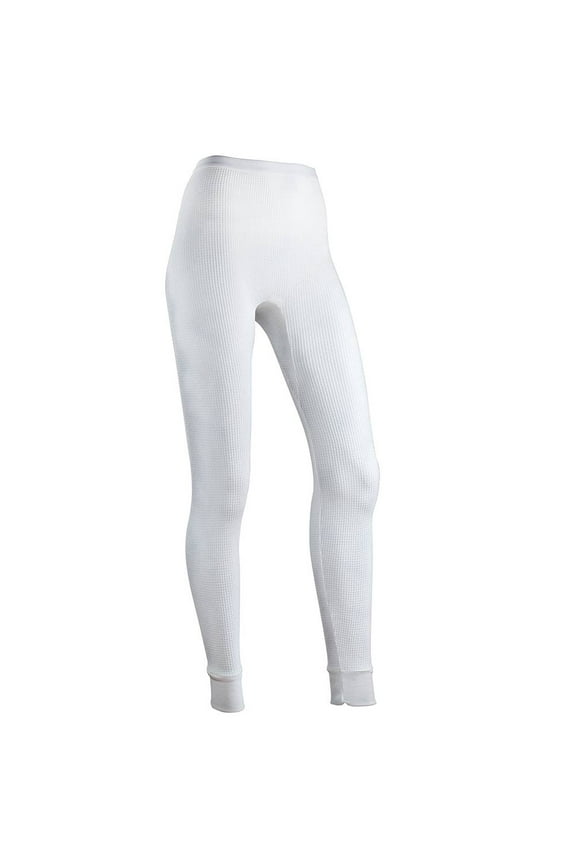 5000DR Women's White Warmwear Traditional Waffle Thermal Bottoms